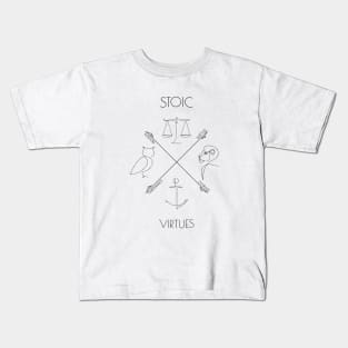 Stoic Cardinal Virtues Kids T-Shirt